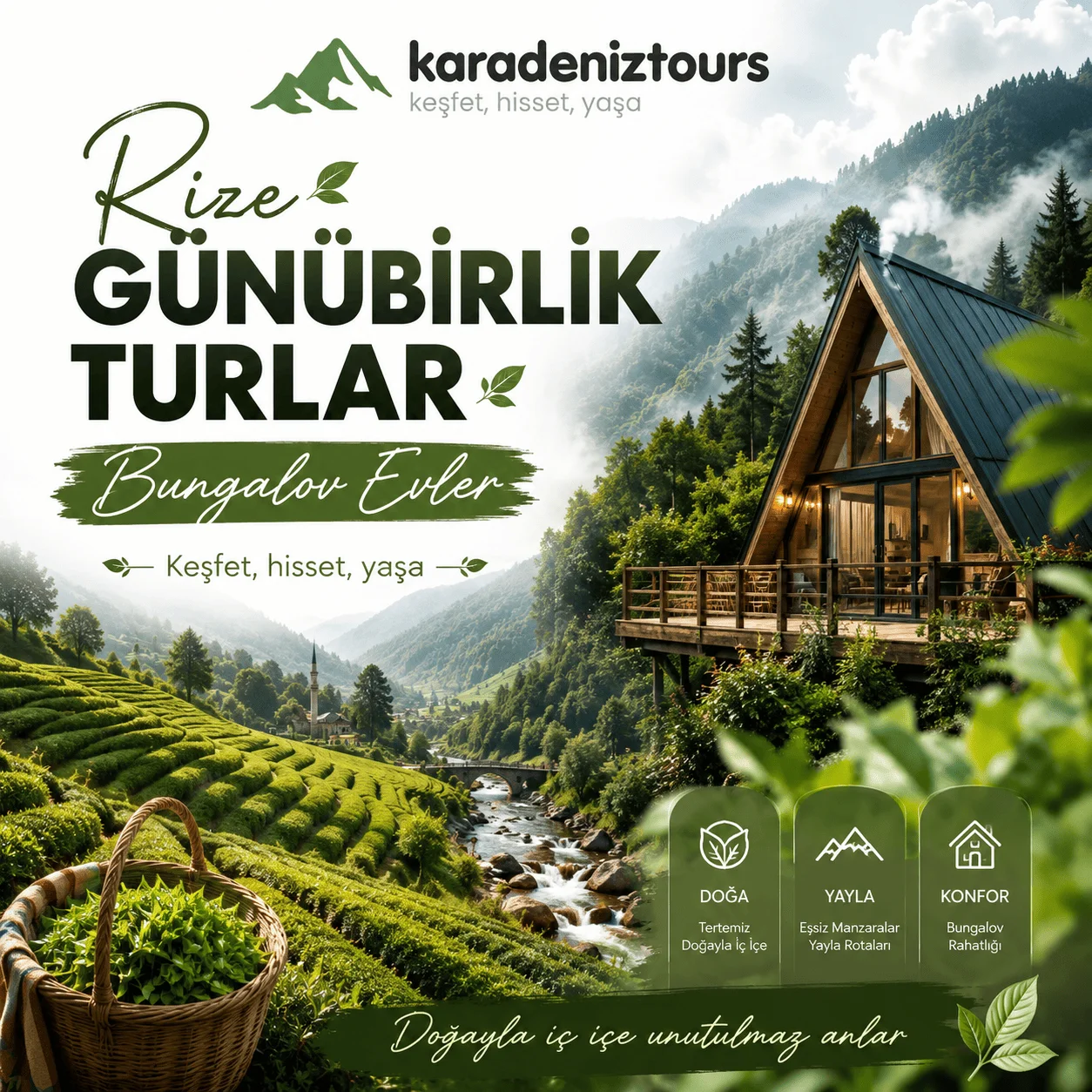 Rize Günübirlik Turlar - Bungalov Evler | Karadeniz Tours